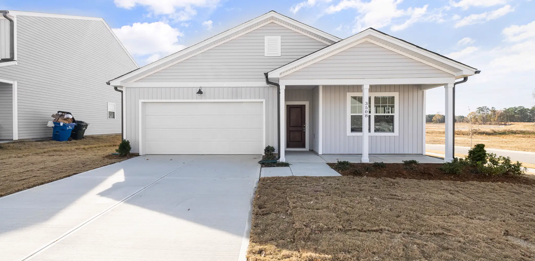 A single story house with a driveway and a front yard, the kind of home we remodel