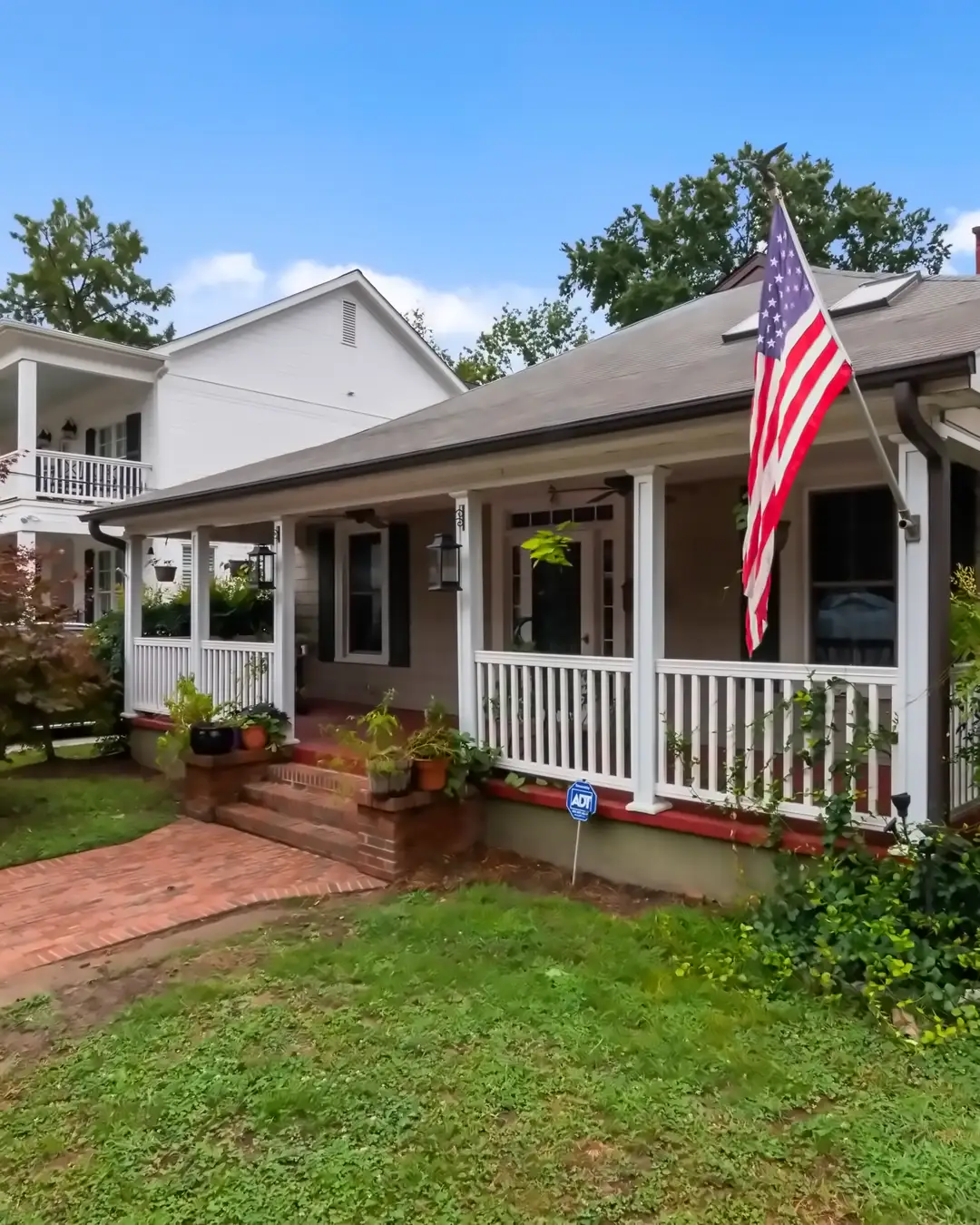 A one story bungalow with a covered front porch, the kind of house home remodeling in Tampa, FL often starts with